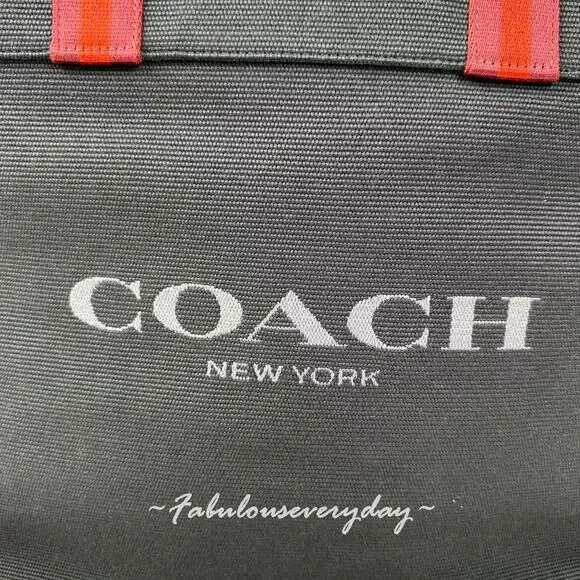 Coach Men's Canvas Tote Bag 38 In Black CJ486 NWT - Picture 7 of 10